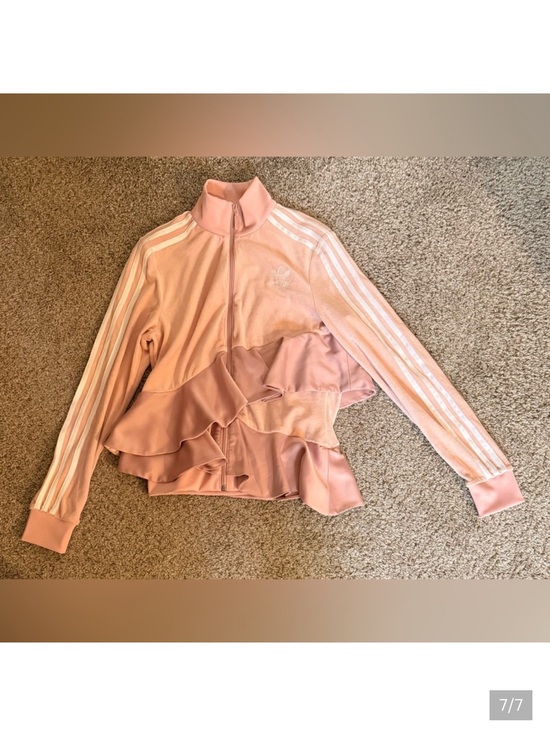 adidas Originals Jackets & Blazers - adidas Originals Pink Ruffled Jacket